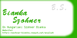 bianka szohner business card